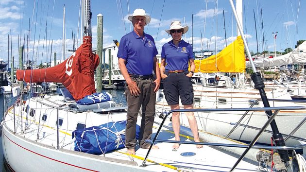 Stan and Sally on Illusion at the 2022 Newport Bermuda Race.